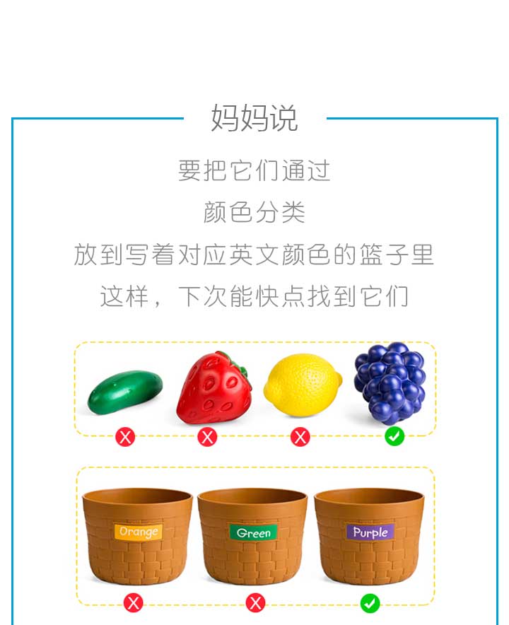 進口塑料玩具仿真水果蔬菜食物嬰兒兒童過家家小寶寶模型顏色認知